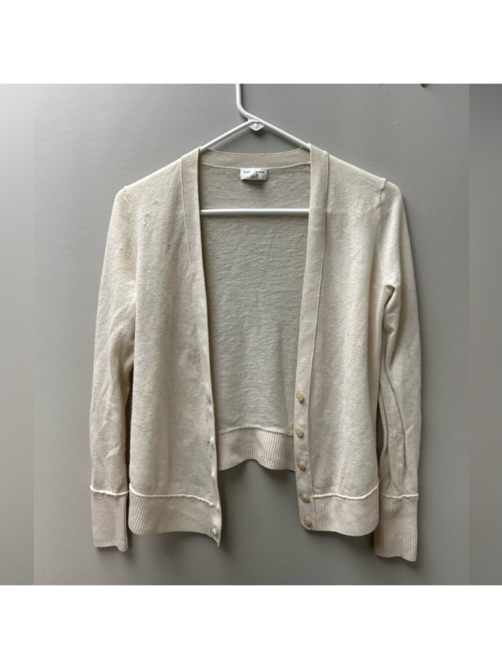Club Monaco Cream Button Up Cardigan